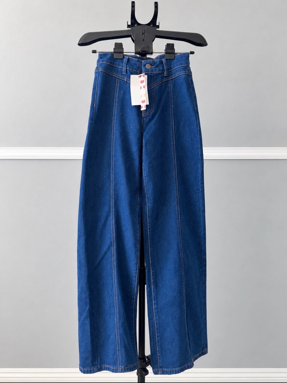 Cider Wide-Leg High-Rise Jeans in Deep Blue